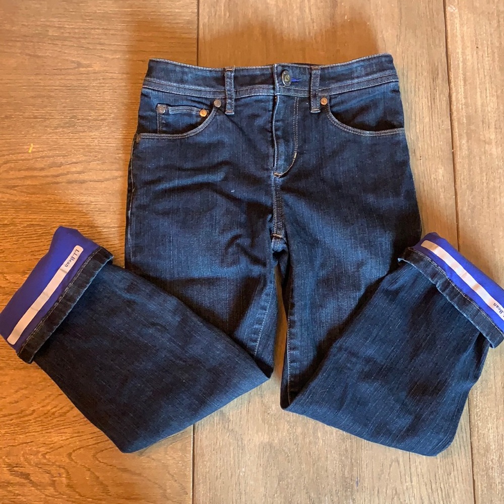 LL Bean kids size 6-7 lined jeans